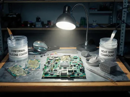 Electronics silicone protection